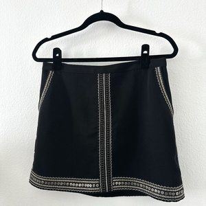 Madewell Black Sequined Mini Skirt Size 8